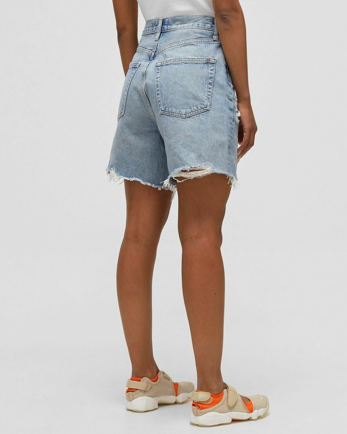 Agolde Wmns Stella Short In Deserted Blue Womens Casual Shorts