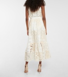 Zimmermann - Andie cotton-blend midi skirt