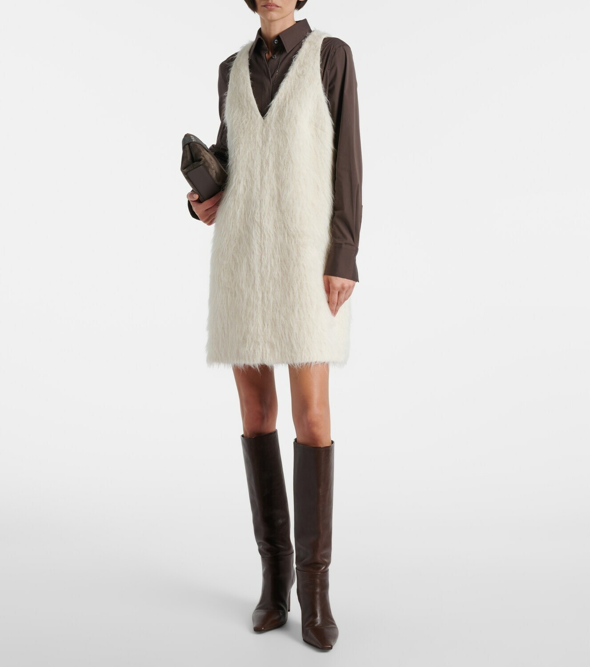 Brunello Cucinelli Alpaca wool-blend minidress