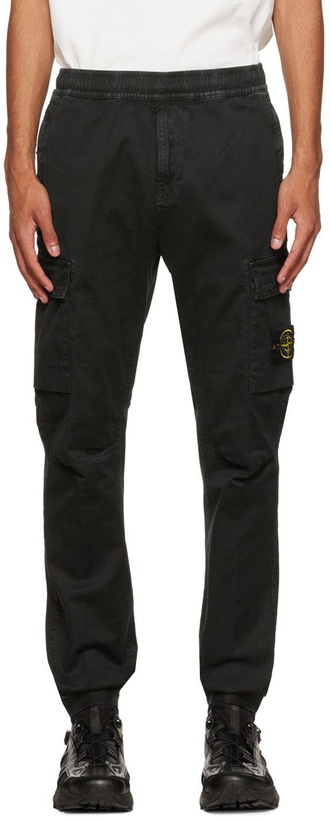 Photo: Stone Island Black Patch Cargo Pants