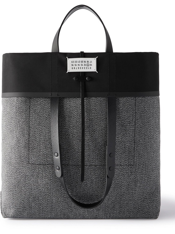 Photo: Maison Margiela - Cotton-Canvas, Leather and PVC Tote Bag