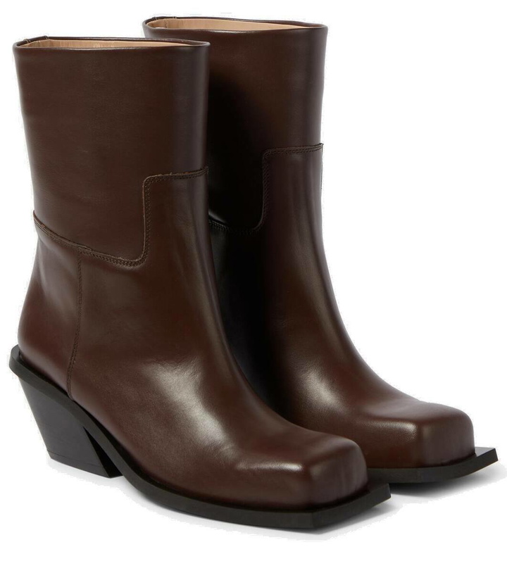 Photo: Gia Borghini Blondine leather ankle boots
