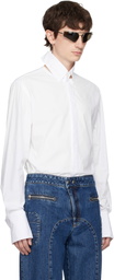 Jean Paul Gaultier White Open Fly Away Shirt