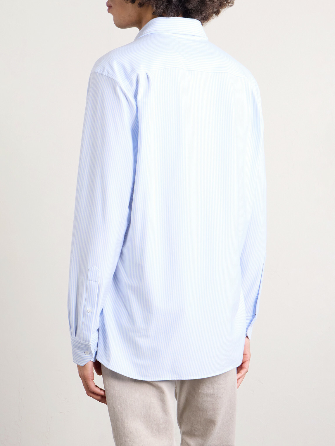 Peter Millar - Excursionist Flex Slim-Fit Striped Cotton-Blend Shirt - Blue