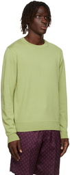 Dries Van Noten Green Merino Wool Sweater