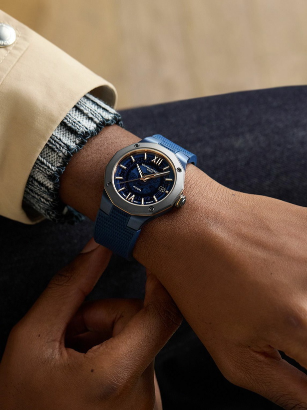 Photo: Baume & Mercier - Riviera Automatic 42mm Steel and Rubber Watch, Ref. No. 10769
