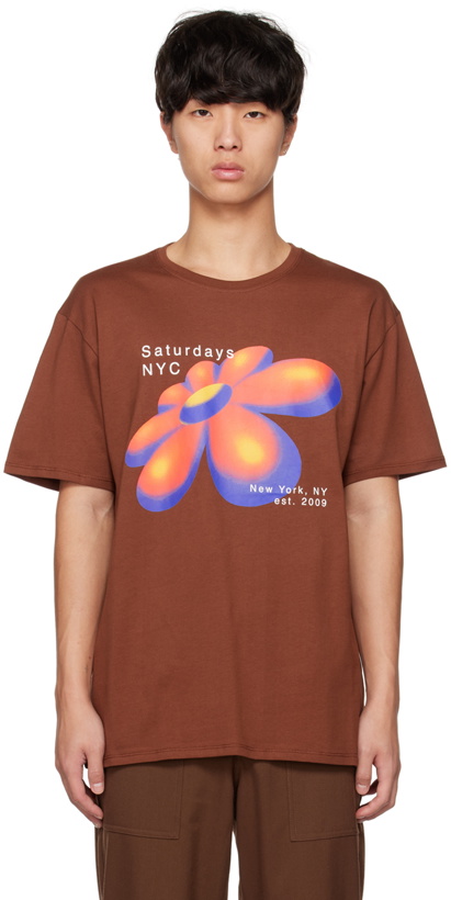 Photo: Saturdays NYC Brown 3D Daisy T-Shirt