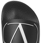 Valentino - Valentino Garavani Logo-Embossed Rubber Slides - Black