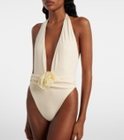Same Rosette floral-appliqué swimsuit
