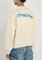 Cherry Los Angeles Motors Embroidered Knit Jumper Cream
