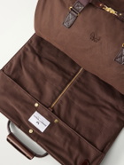 Bennett Winch - S.C. Holdall Convertible Full-Grain Leather and Cotton-Twill Weekend Bag - Brown