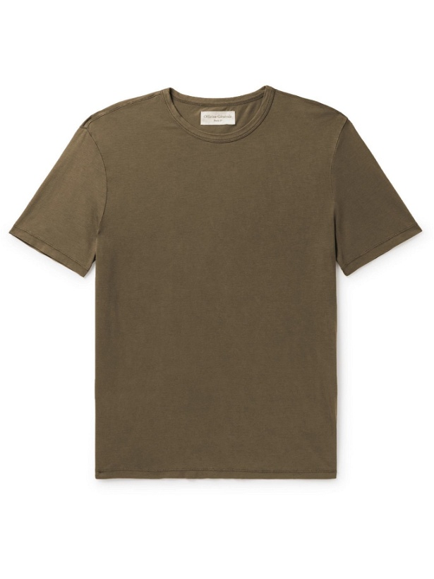 Photo: OFFICINE GÉNÉRALE - Pigment-Dyed Lyocell and Cotton-Blend Jersey T-Shirt - Green