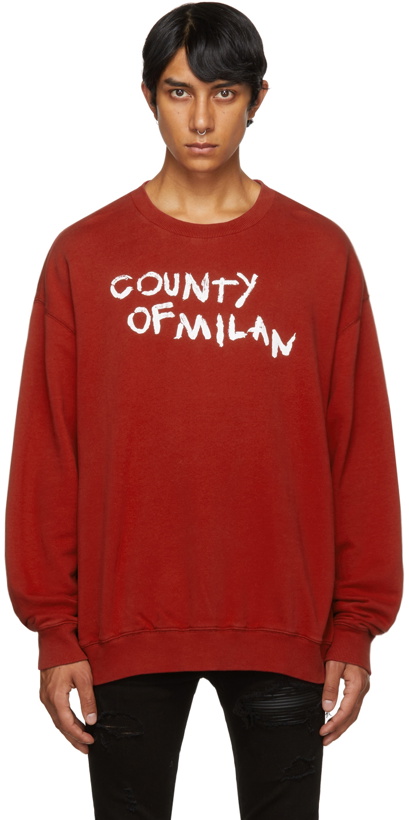 Photo: Marcelo Burlon County of Milan Red Script Sweatshirt