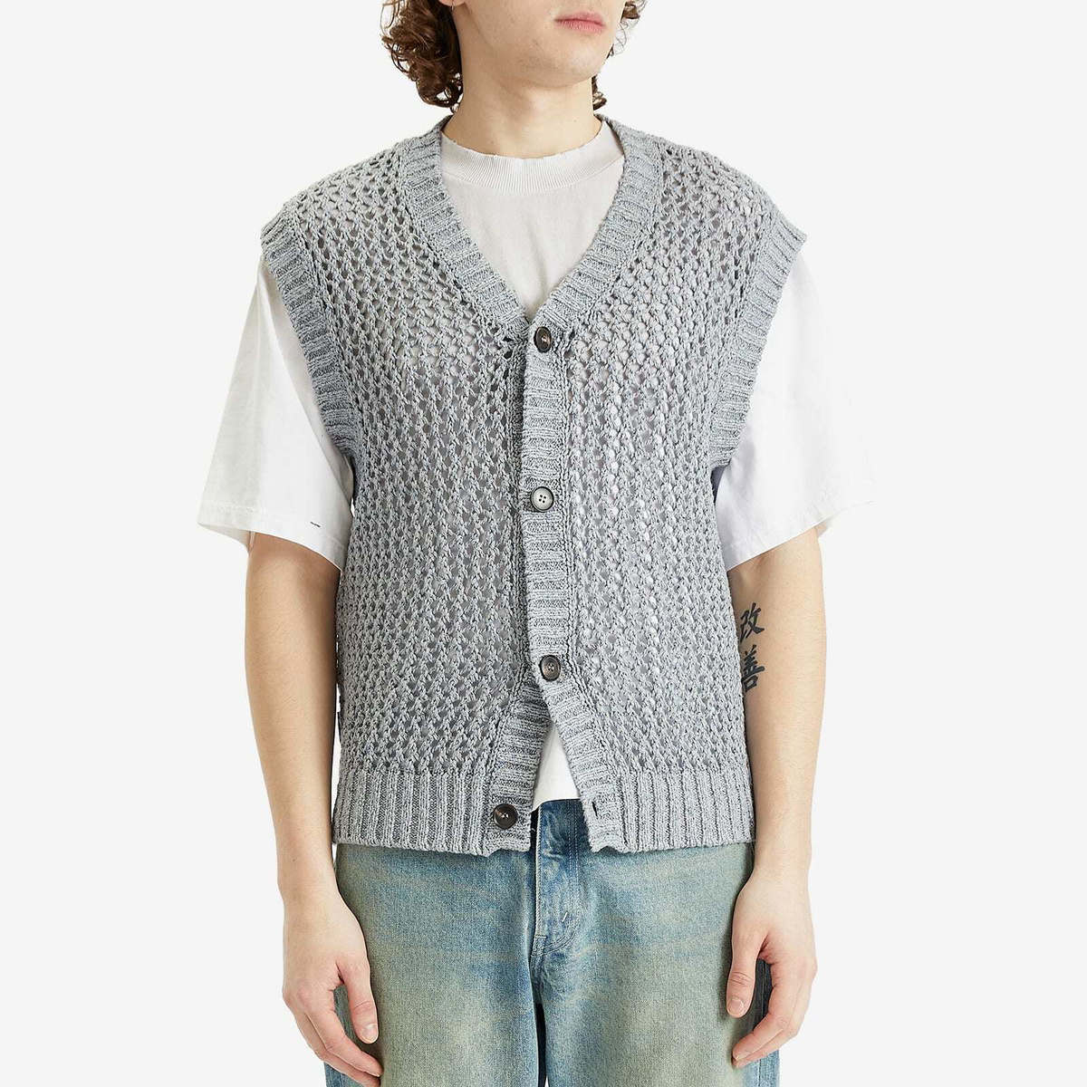 Won Hundred Men's Lionel Knitted Vest in Grey