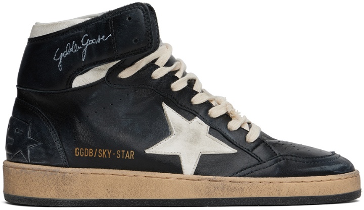 Photo: Golden Goose Black Sky-Star Sneakers