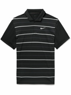Nike Golf - Tiger Woods Striped Dri-FIT ADV Golf Polo Shirt - Black