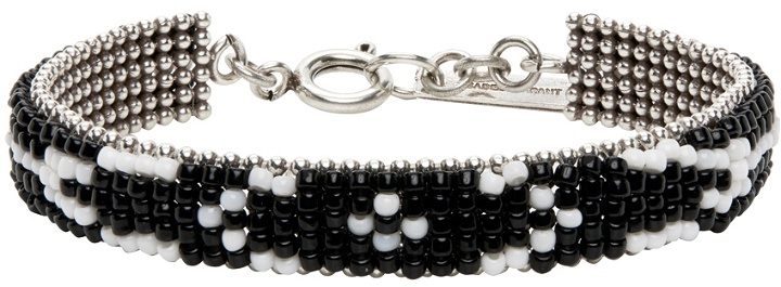 Photo: Isabel Marant Silver & Black Ikat Beaded Bracelet
