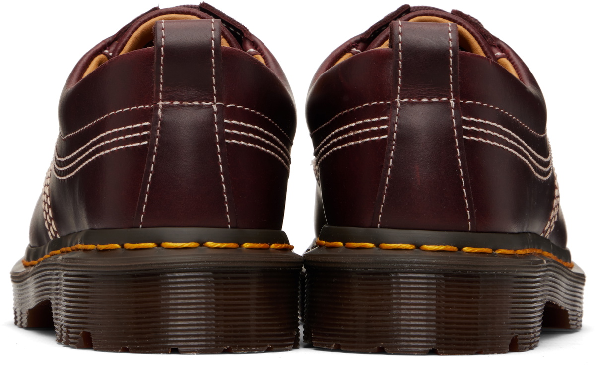Dr. Martens Burgundy Lowell Leather Moc Toe Derbys