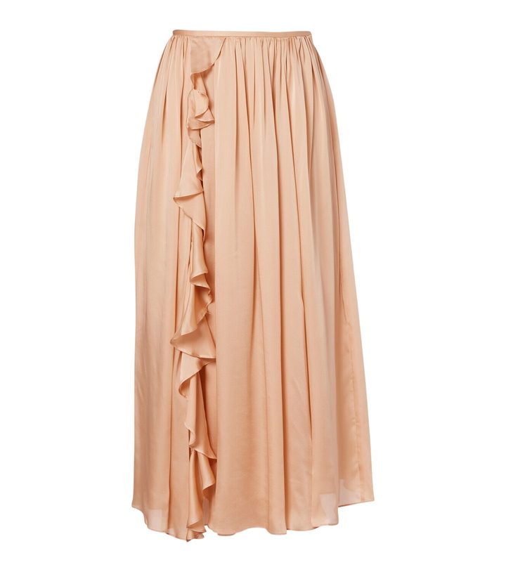 Photo: Ulla Johnson Zena ruffled silk chiffon midi skirt