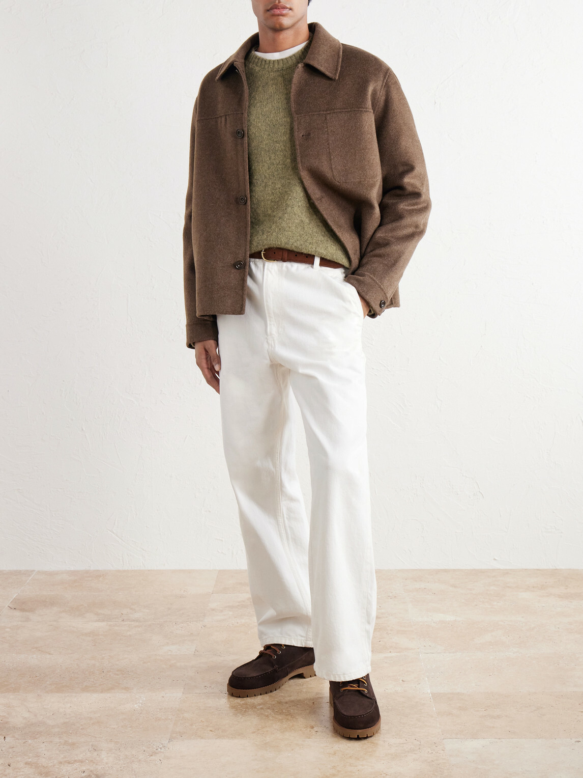De Bonne Facture - Brushed Merino Wool Sweater - Green