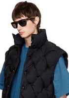 Bottega Veneta Black Mitre Square Sunglasses