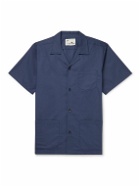 Bather - Traveler Camp-Collar Cotton-Blend Poplin Shirt - Blue