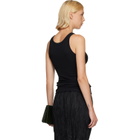 TOTEME Black Curved Rib Tank Top