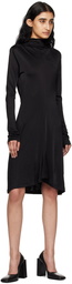 Helmut Lang Black Cowl Midi Dress