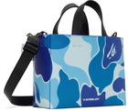 BAPE Blue ABC Camo PU Leather Bag