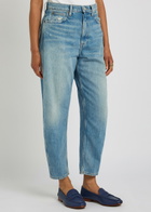 Polo Ralph Lauren Distressed Straight-leg Ankle Jeans Blue