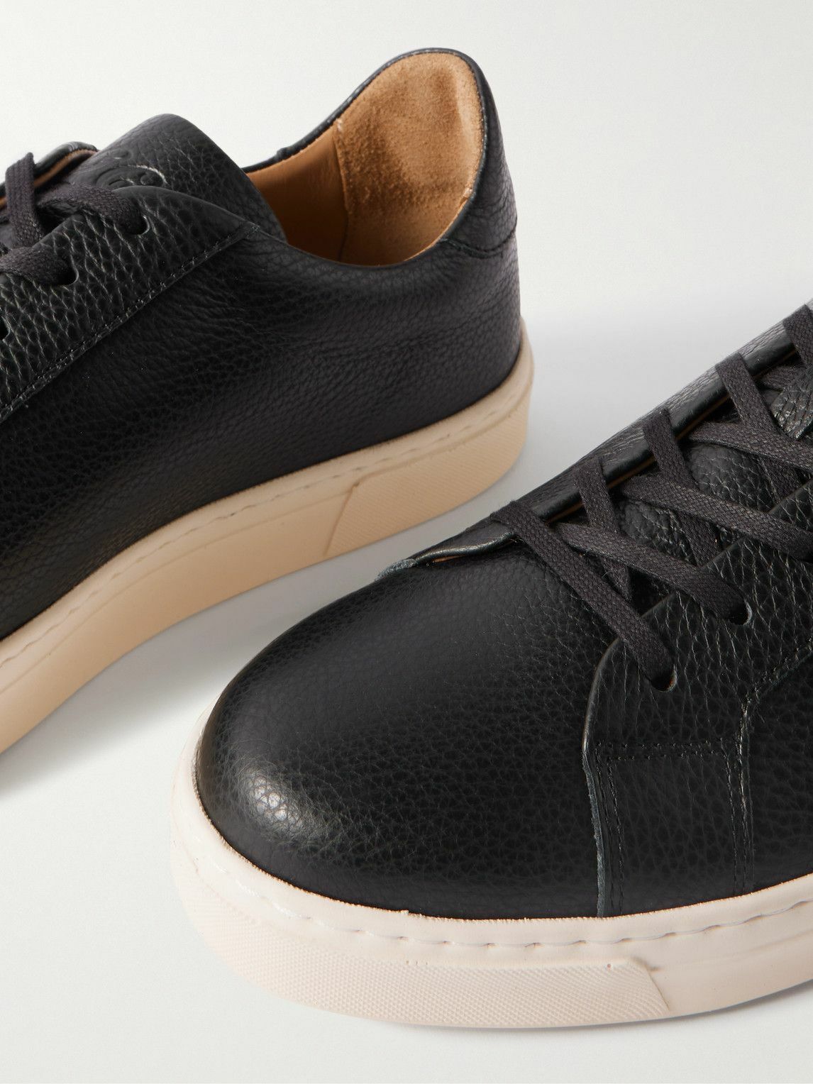 George Cleverley - Jack II Full-Grain Leather Sneakers - Black