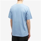 Balmain Men's Paris Logo T-Shirt in Pale Blue/White