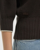 Lacoste Knit SWEATER Brown Womens Pullover