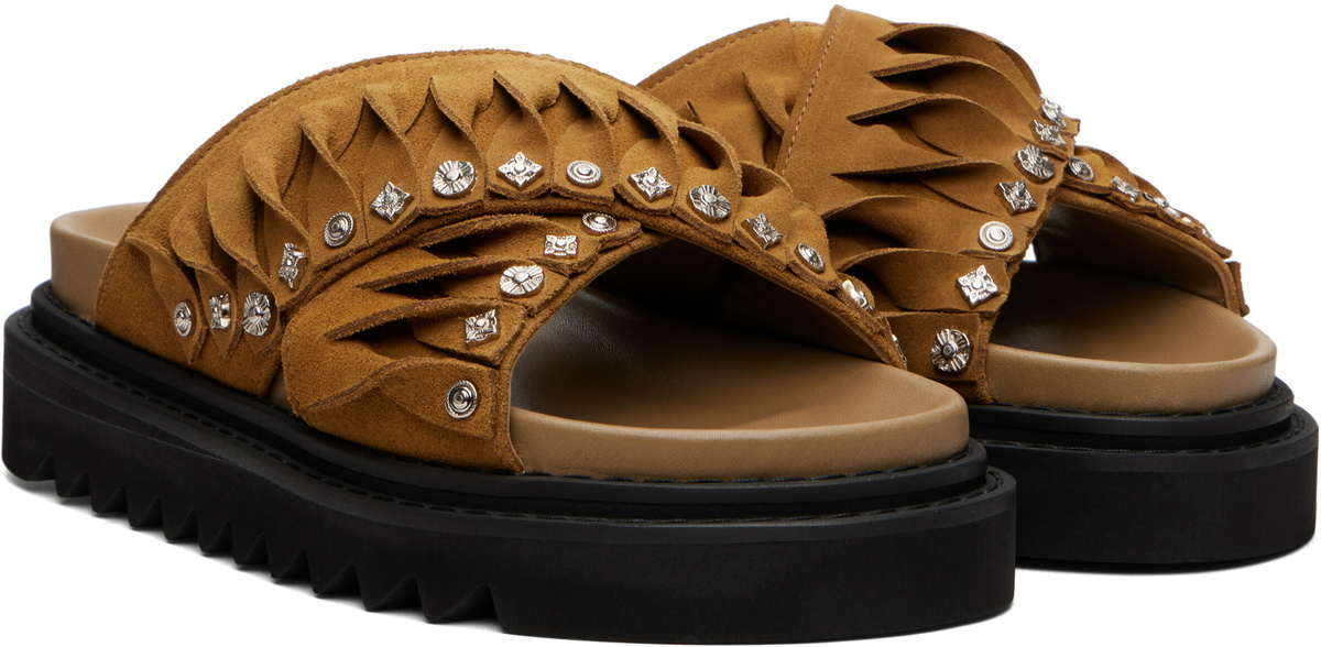 Toga Virilis Tan Suede Sandals