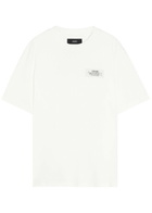 Amiri Spirit Logo-appliquéd Cotton T-shirt Ivory