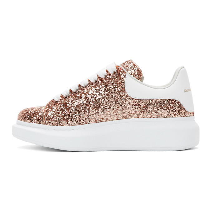 Alexander McQueen Pink Glitter Oversized Sneakers Alexander McQueen