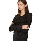 Marques Almeida Black Denim Off-the-Shoulder Jacket