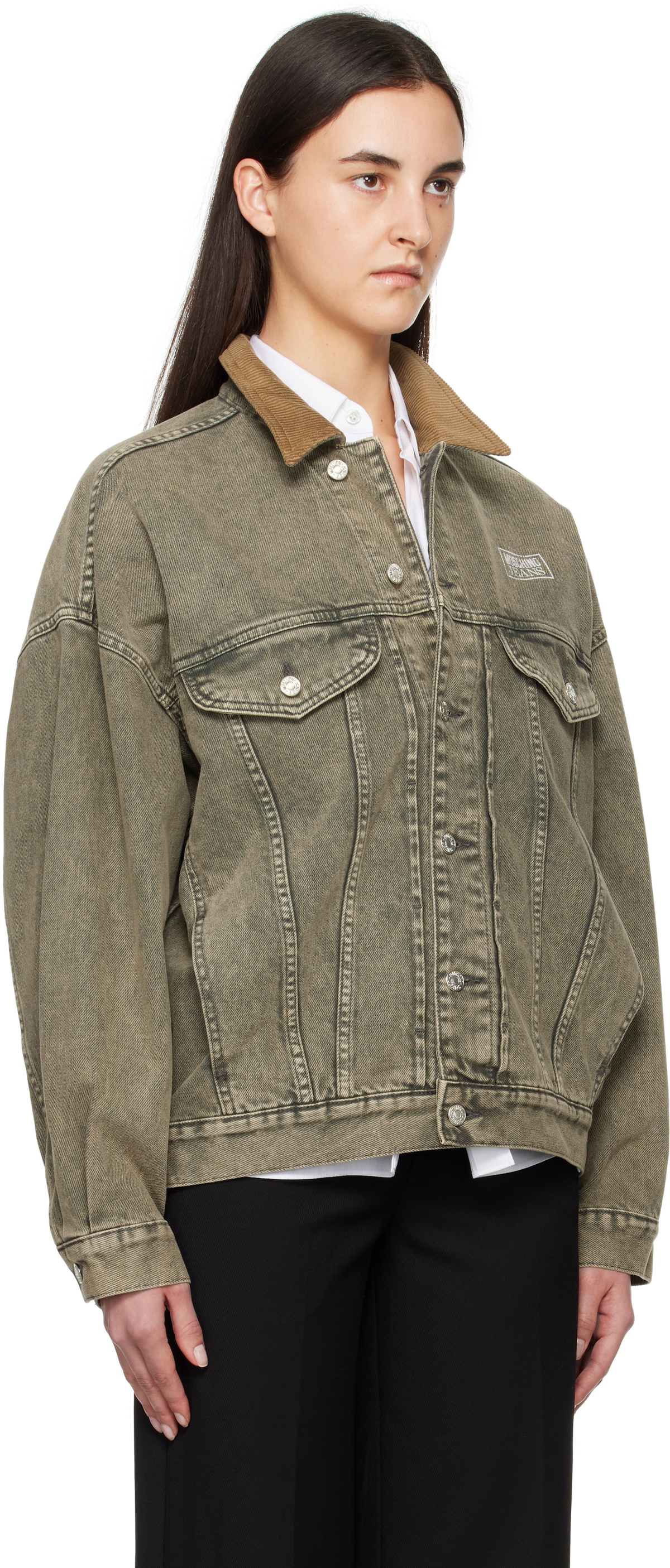 Moschino Jeans Gray 12 oz Vintage Denim Jacket