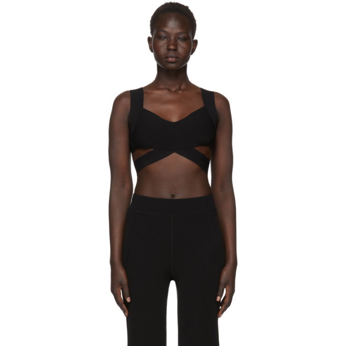 Photo: T by Alexander Wang Black Visible Straps Bralette