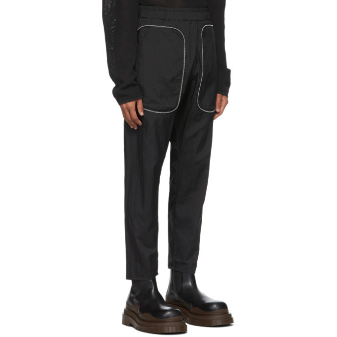 Arnar Mar Jonsson Black Ripstop Zip Lounge Pants Arnar Mar Jonsson