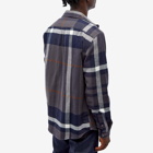 Portuguese Flannel Men's Viz Check Shirt in Charcoal