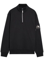 Moose Knuckles Hartsfield Half-zip Cotton Sweatshirt Black