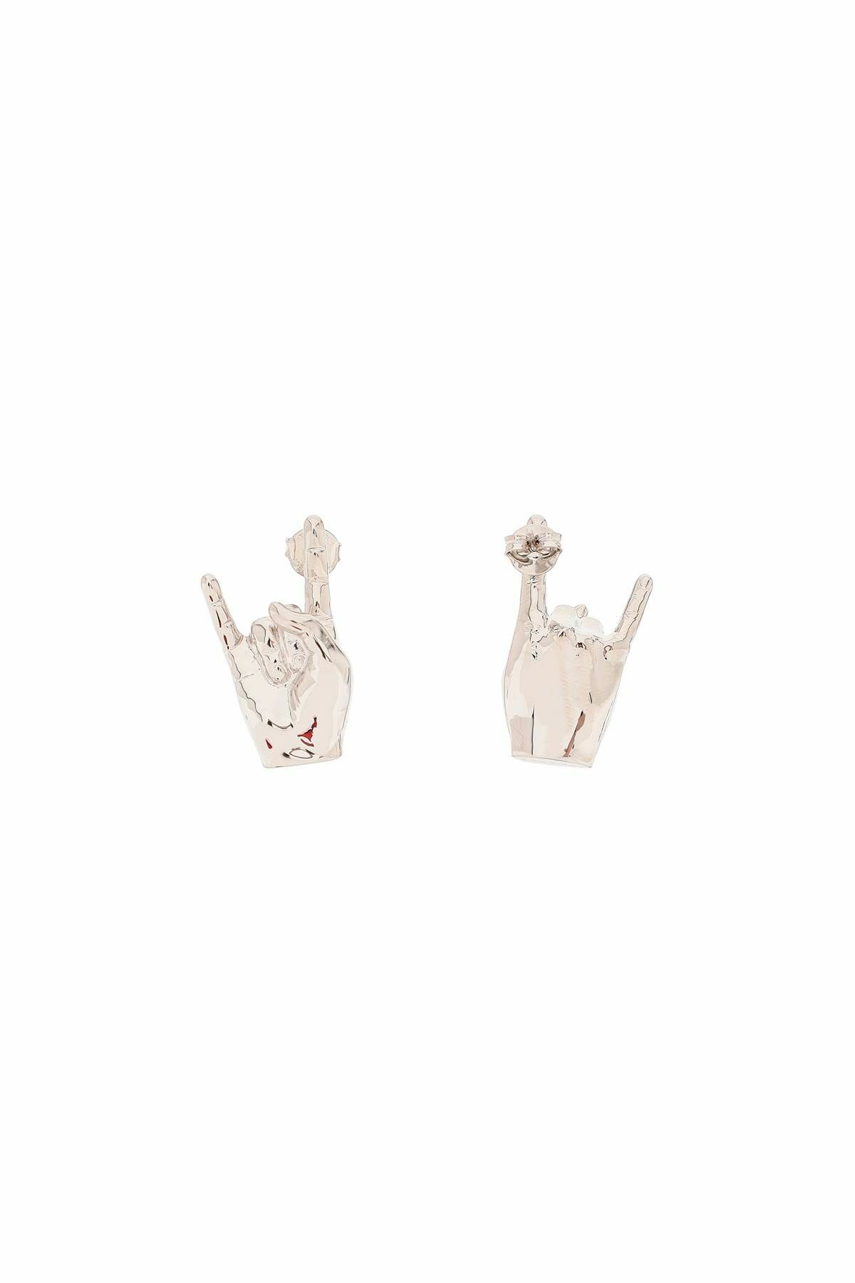 Y PROJECT mini rock on earrings Silver