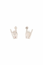 Y PROJECT mini rock on earrings Silver