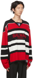 Balmain Red B-Sporty Sweater