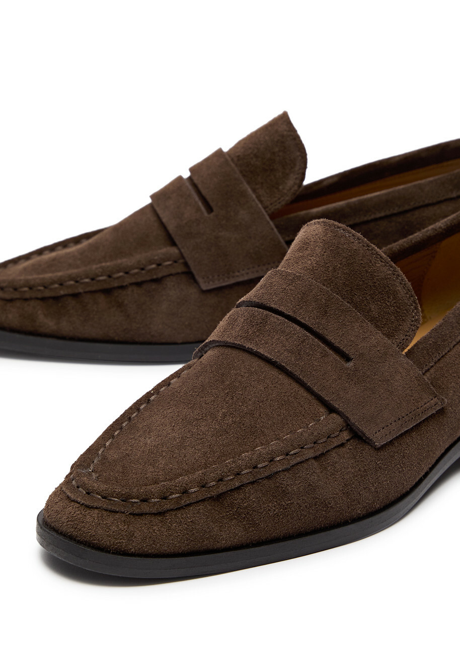 Atp Atelier Airola Suede Loafers Brown