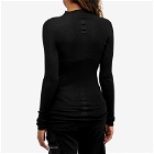 Rick Owens Women's Ribbed Lupetto Top in Black