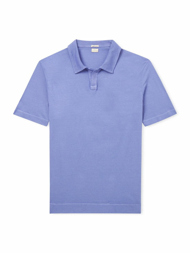 Photo: Massimo Alba - Aruba Linen and Cotton-Blend Polo Shirt - Purple