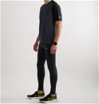 Nike Running - Logo-Print Perforated Stretch-Jersey Tights - Black