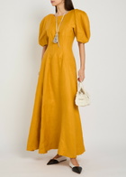Gabriela Hearst Ranya Linen Maxi Dress Yellow